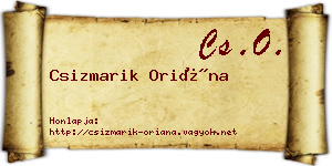 Csizmarik Oriána névjegykártya